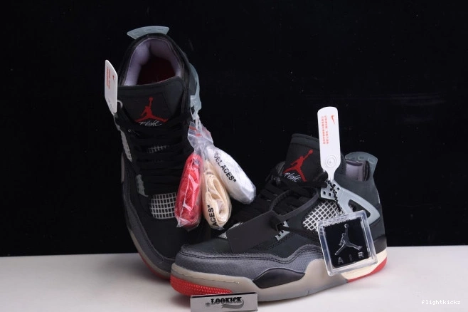CV9388-001 x 4 Retro Off White Air Jordan Bred 0804